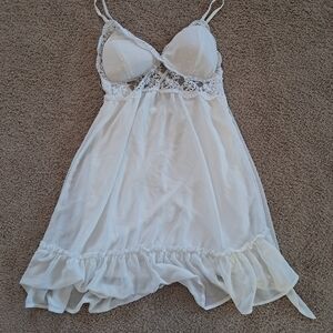 White Lace Mini Dress